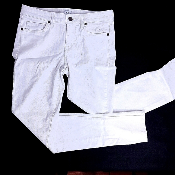 Cache Denim - Cache Women's 4 Made in the USA Sparkly Slim Ankle Mid Rise Bottoms